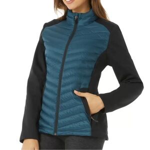 32 Degrees Women's Blue and Black Puffer Jacket Size L